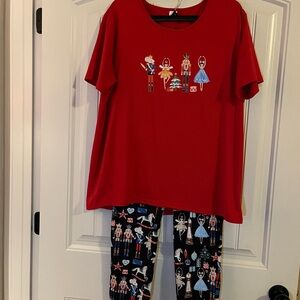Red women’s Pajamas with Nutcracker Design